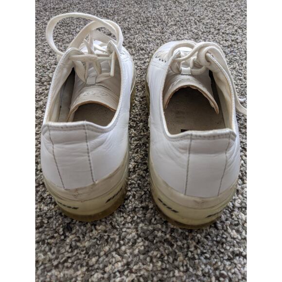 MSGM Sneakers Shoes Womens Size 8.5 White Leather Chunky Made In Italy - Picture 5 of 9